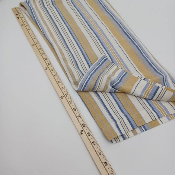 J. Jill Wide Leg Linen Blend Cropped Pants In Barley Multi Women's M Striped - Picture 11 of 11